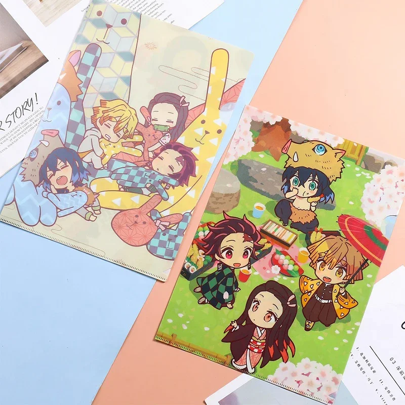 Anime A4 Document Bag Bill Folder Holder Organizer Stationery kids gift