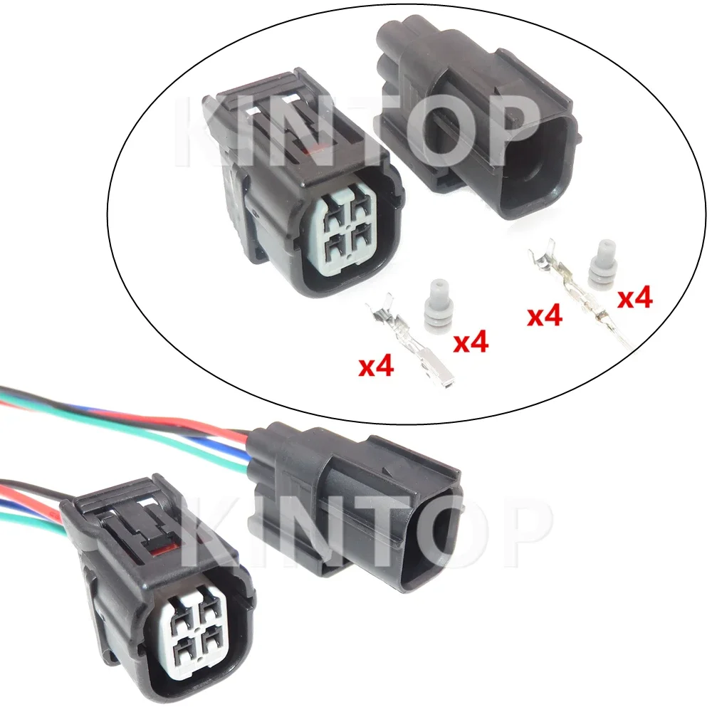 

1 Set 4 Pins AC Assembly Car Oxygen Sensor Wiring Socket For Honda 6189-7039 6188-4776 Auto Plastic Housing Waterproof Connector