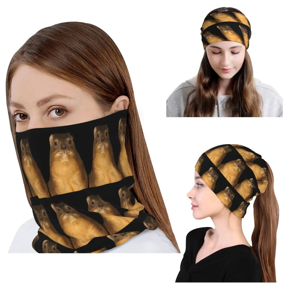 

Rock Hyrax Photo Dassie Vampire Potato Bandana Neck Cover Face Scarf Multifunction Headband Beanies Hat Unisex Adult All Season
