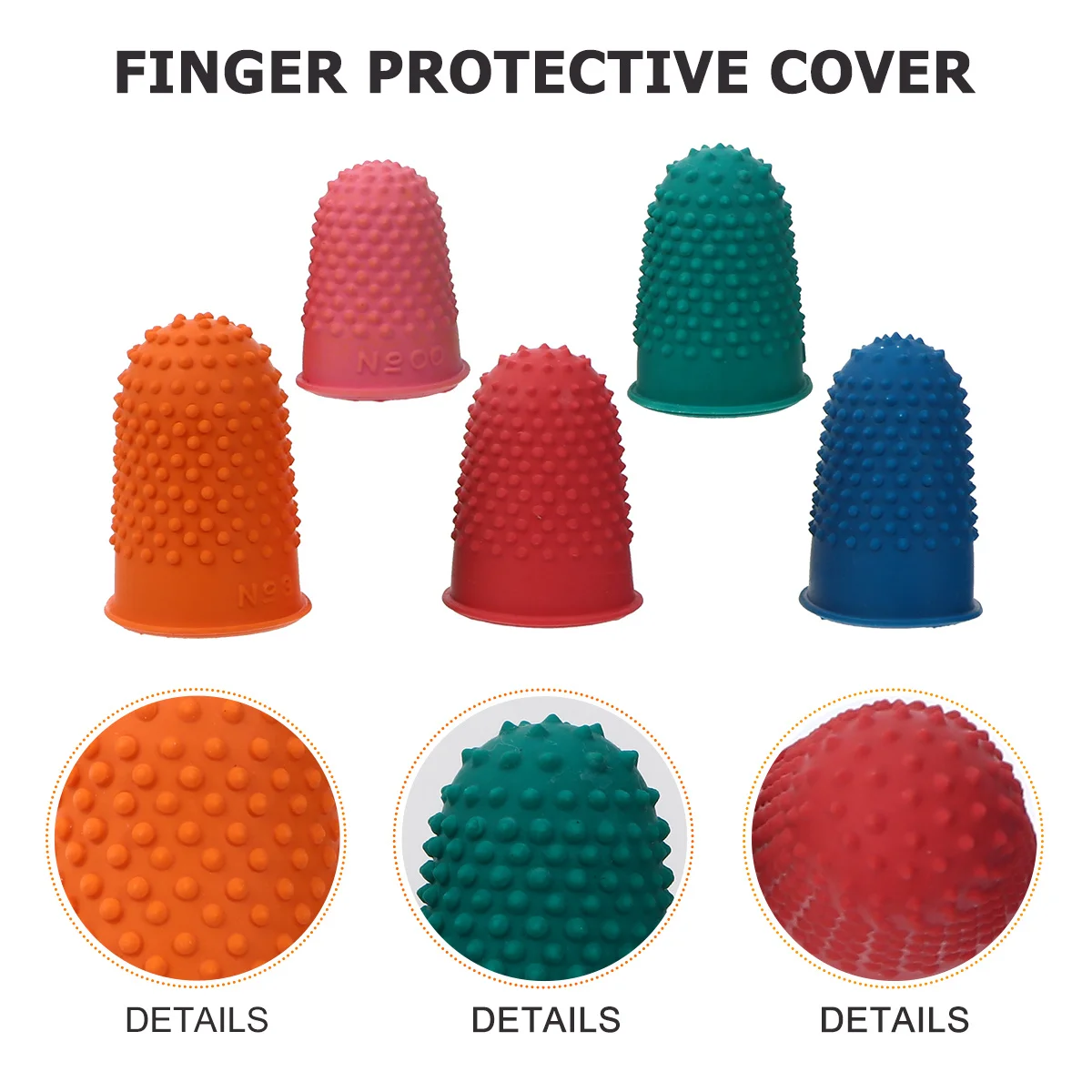 10Pcs Finger Protector Thumb Guard Anti-Slip Finger Tips Protective Cover Thick Reusable Grip Pads for Multi-Purpose Use
