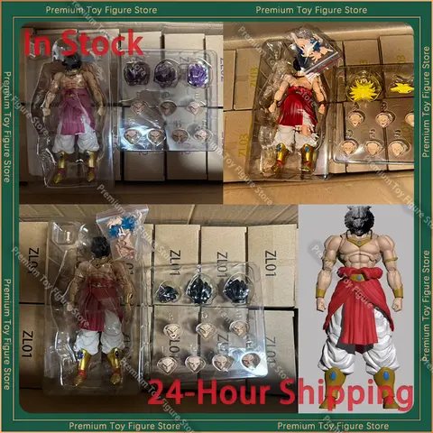 In Stock ZL Studio Dragon Ball Shf Thin Broly Ancient Tiger Warrior Nightmare Enemy 7 Inches Action Figure Model Toys Gift