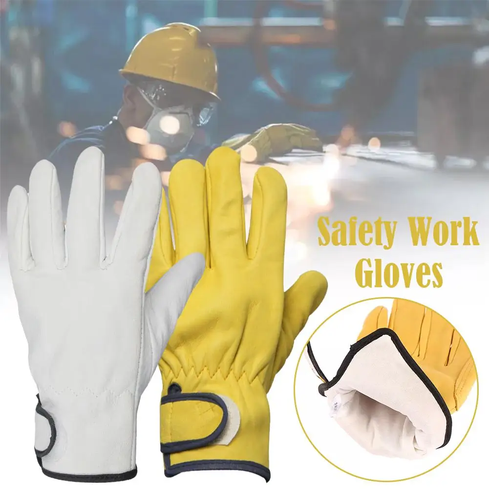 Sheepskin Leather Workers Work Welding Safety Protection Sports Work Men Driver Wear-resistant Motorcycle Gloves Gloves Gar Z6X3