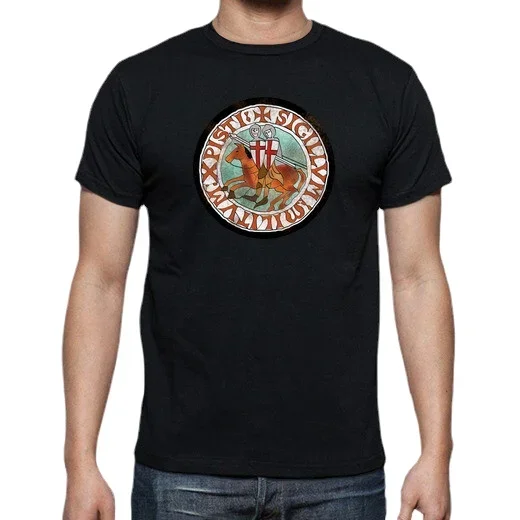 Vintage Templar Seal T-Shirt. Summer Cotton O-Neck Short Sleeve Mens T Shirt New S-3XL