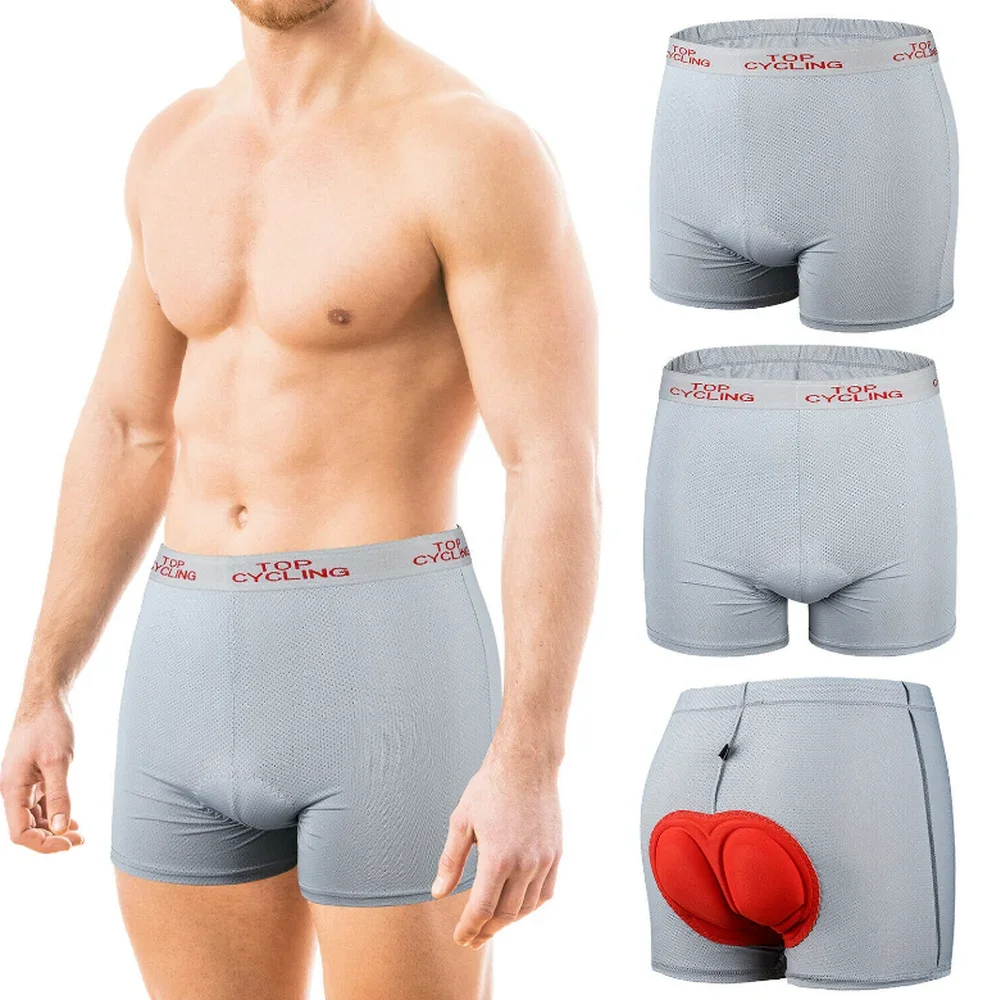 ملابس داخلية للرجال لركوب الدراجات، ملابس داخلية مبطنة بالجل الشبكي الناعم لركوب الدراجات، سراويل داخلية MTB، سراويل تحتية مبطنة بالإسفنج