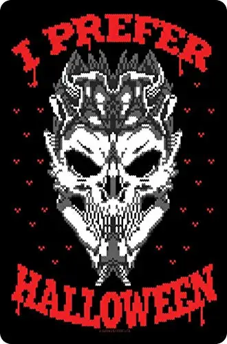 Nobrand pequeno I-Prefiro Halloween Tema Metal Tin Sign, 8x12 polegadas