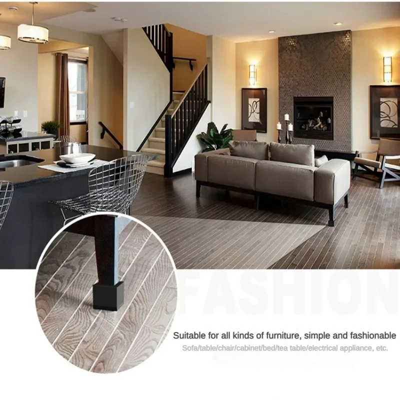 4Pcs Schwere Möbel Erhöhung Fuß Pad Sofa Bett Tisch Stuhl Tragen Beständig Anti Slip Carbon Stahl Riser Boden Schutz