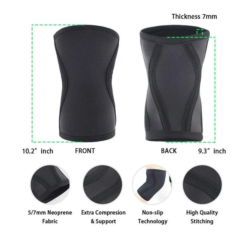 Squat 7mm Knee Sleeves For Weight Llifting Knee Brace Pads Support Safety Protector Gym Sports CrossFit Fitness Training