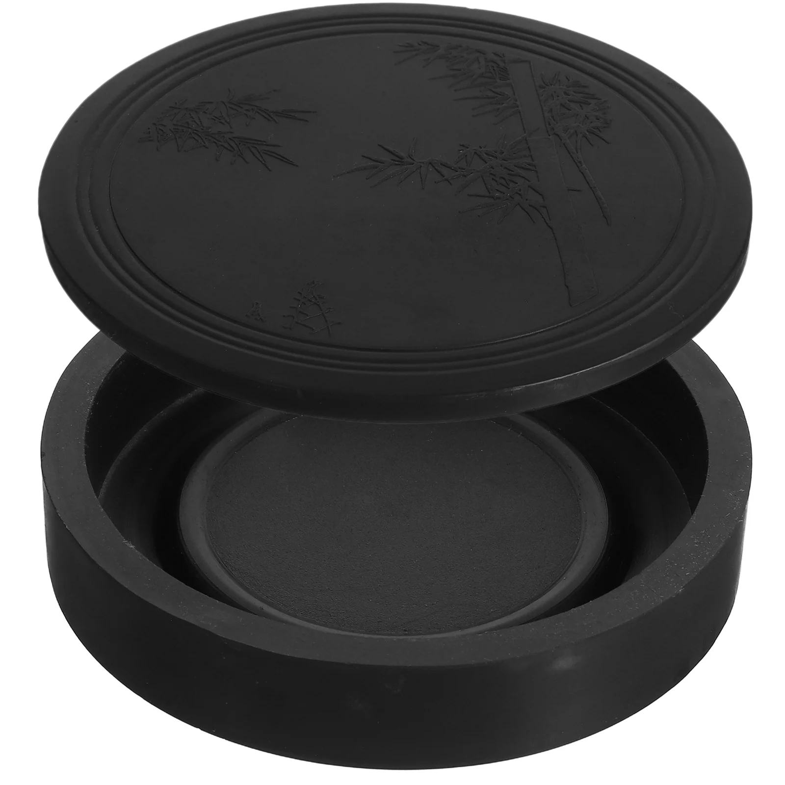 

Multifunctional Chinese Calligraphy Dish Lid Natural Inkwell Durable Easy Clean Tray Japanese Style Writing Tool