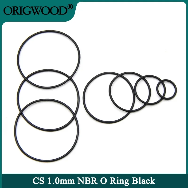 

50/100pcs NBR O Ring Nitrile Rubber Gasket Thickness CS 1.0mm OD 3~50mm Black Round O Type Corrosion Oil Resist Sealing Washer