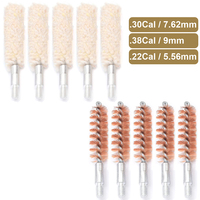 10Pcs/Set Gun Cleaning Set for .22/.223/.30/.308/.357/.38Cal 5.56mm/7.62mm/9mm Shotgun Pistol Bore Cleaner Brush Mop Set