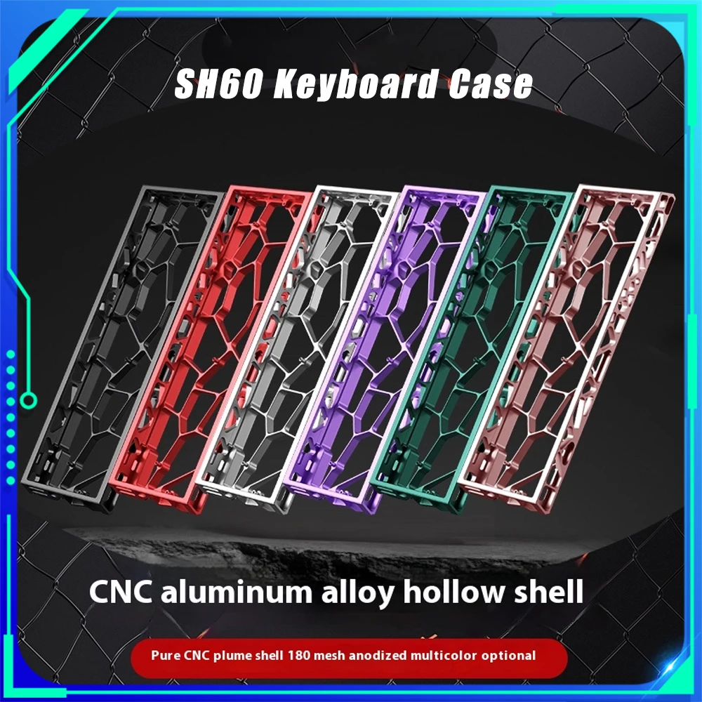 

Wooting 60HE GH60 Holy60 Mad 60he полый алюминиевый чехол для клавиатуры, 60% раскладки клавиш для клавиатуры Raven61 Aula Win60 GT60