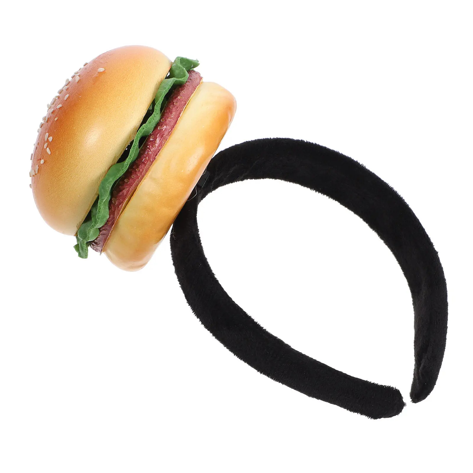 Headband Funny Hamburger Costume Headwear Sponge Material Cosplay Performance Photo Prop Theme Party Festival
