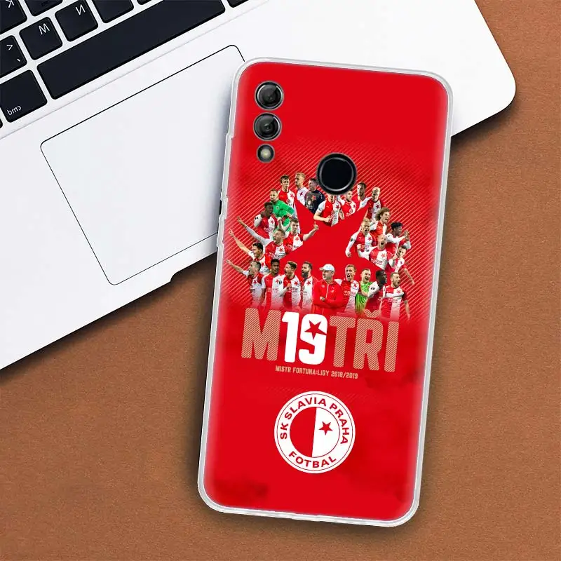 Sk Slavia Praha Czech Republic Phone Case For Huawei Honor 50 20 Pro P Smart Z 2021 Y5 Y6 Y7 Y9 10i 9 Lite 9X 8A 8S 8X 7S 7X 7A