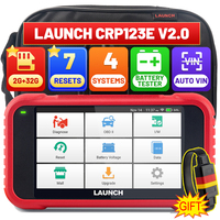 LAUNCH X431 CRP123E V2.0 OBD2 Scanner ABS SRS Engine AT 4 System Scanner + 7 Reset ABS Bleeding/SAS auto Car Diagnostic Tools