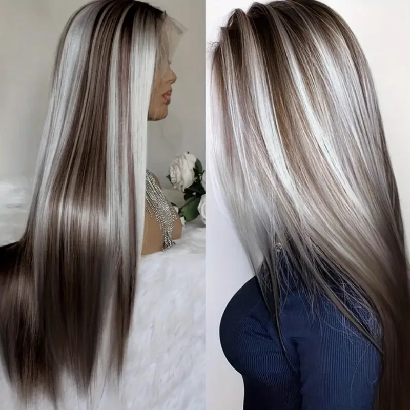 peruca-longa-e-lisa-com-uma-combinacao-de-cores-em-degrade-variando-entre-castanho-e-cinza-dourado-ideal-para-perucas-sinteticas-de-alto-brilho-destinadas-a-mulheres