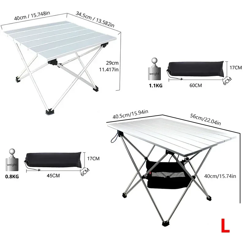 Ultralight Aluminum  Camp Table, Portable Folding Camping Table with Carry Bag for Outdoor, Fishing & Picnic