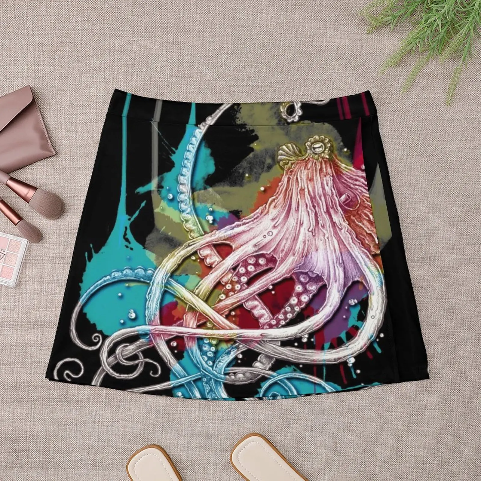 Octopus Ink Mini Skirt micro mini skirt extreme novelty in clothes luxury women skirts korean ladies summer