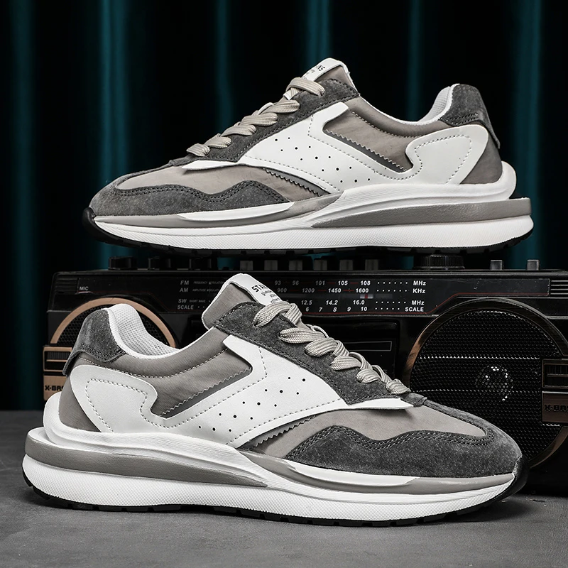 

Мужская обувь, новинка 2025, осенняя модная брендовая мужская обувь Torre на толстой подошве, повседневная светоотражающая спортивная обувь для бега, модная обувь