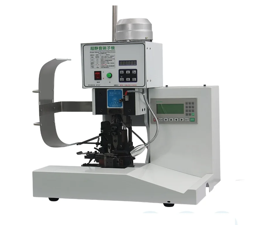 Macchina per crimpare spelafili a nastro per cavi piatti semiautomatica ad alta produzione