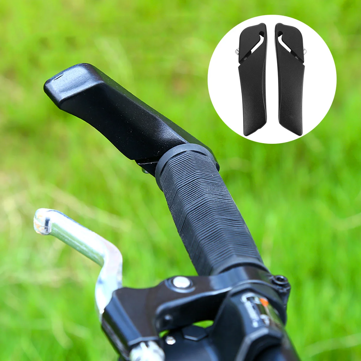 

1Pair Handlebar Aluminum Alloy Auxiliary Bicycle Handlebar Ergonomic Anti-Slip Comfortable Grip for Mountain Road
