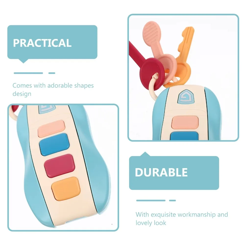 Llave Musical de coche de alta calidad, ABS con goma suave, juguetes educativos, juguetes musicales vocales para bebés para niños