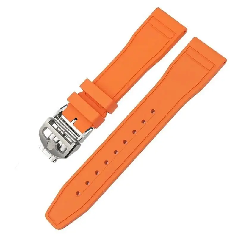 

HAODEE 22mm Soft Fluororubber FKM Watchbands For IWC Big Pilot Portofino TOP GUN Natural Rubber 21mm 20mm Watch Strap