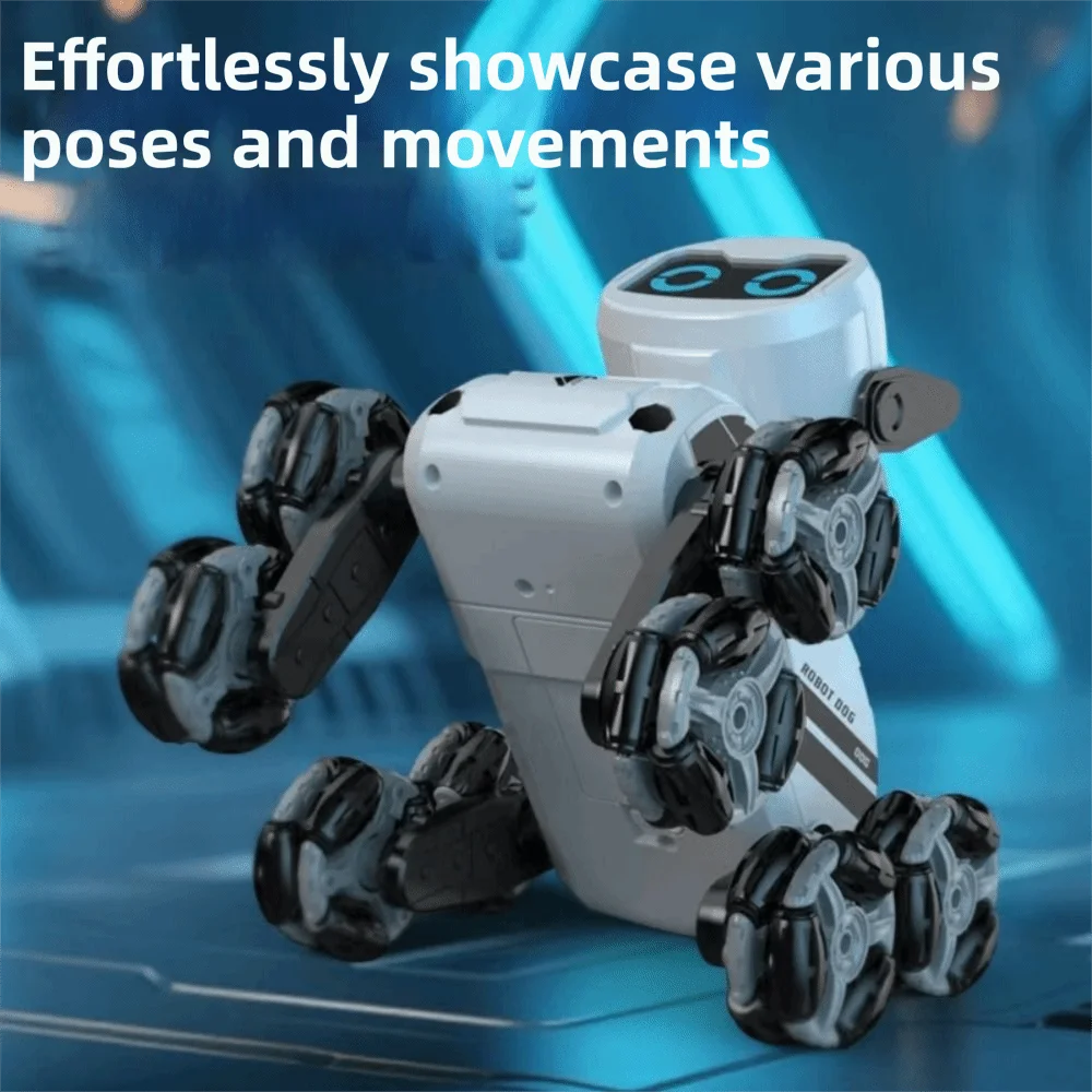 

Радиоуправляемый 8-колесный робот-собака-трансформер 2.4G, электрический трюковый дрифт-кар 4WD, подарок для детей