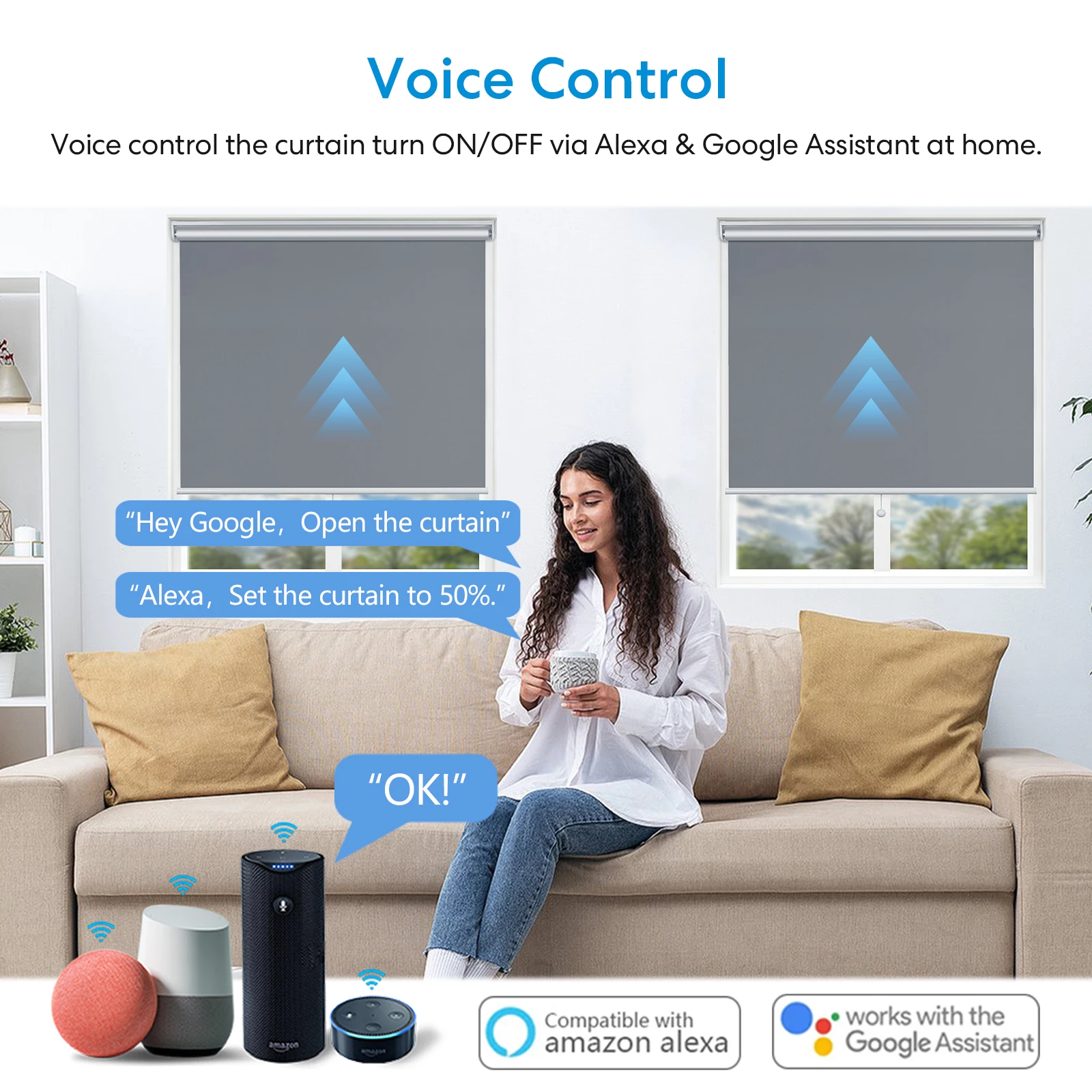 Tuya Smart Life interruttore per tende telecomando tapparelle motore tapparella RF + WiFi App Timer Google Home Alexa Echo