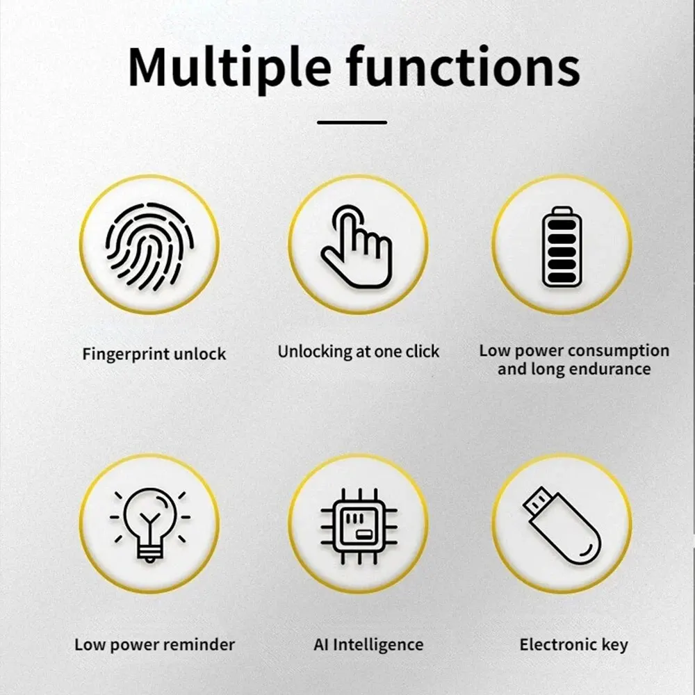 Mini lucchetto per impronte digitali serratura per bagagli senza chiave USB serratura elettronica serratura biometrica intelligente per impronte digitali sblocco rapido per i viaggi