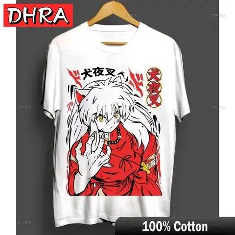 Anime japonês inuyasha harajuku kawaii dos desenhos animados gráfico camiseta bonito feminino topos ropa de mujer manga curta legal sesshomaru t camisa