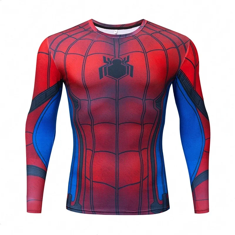 

Anime Men Tshirt Fashion 3D Spider Print Casual Compression Fitness Tee Summer Oversized Sport Jersey T Shirt Men Sportswear Top