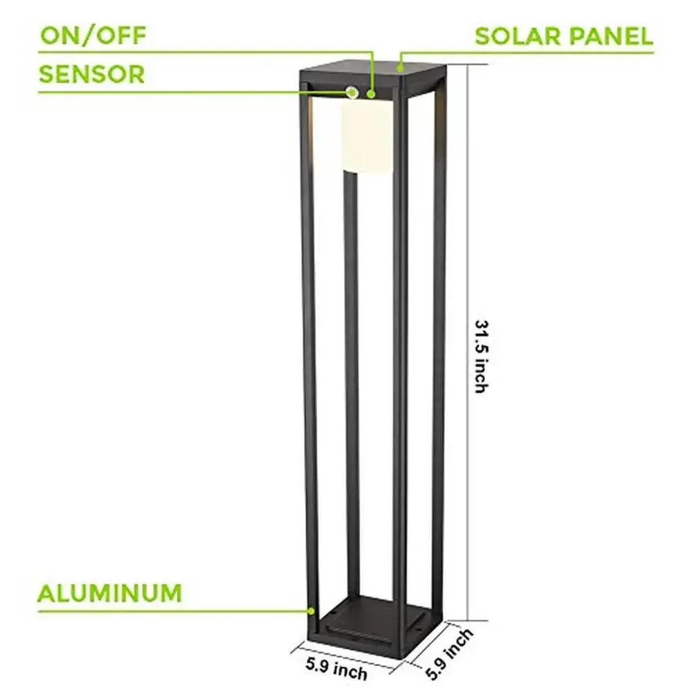 Lámpara Solar con Sensor de movimiento para exteriores, luz de jardín impermeable de aluminio de 60W, 10H de tiempo de ejecución, IP44, luz decorativa para patio y camino