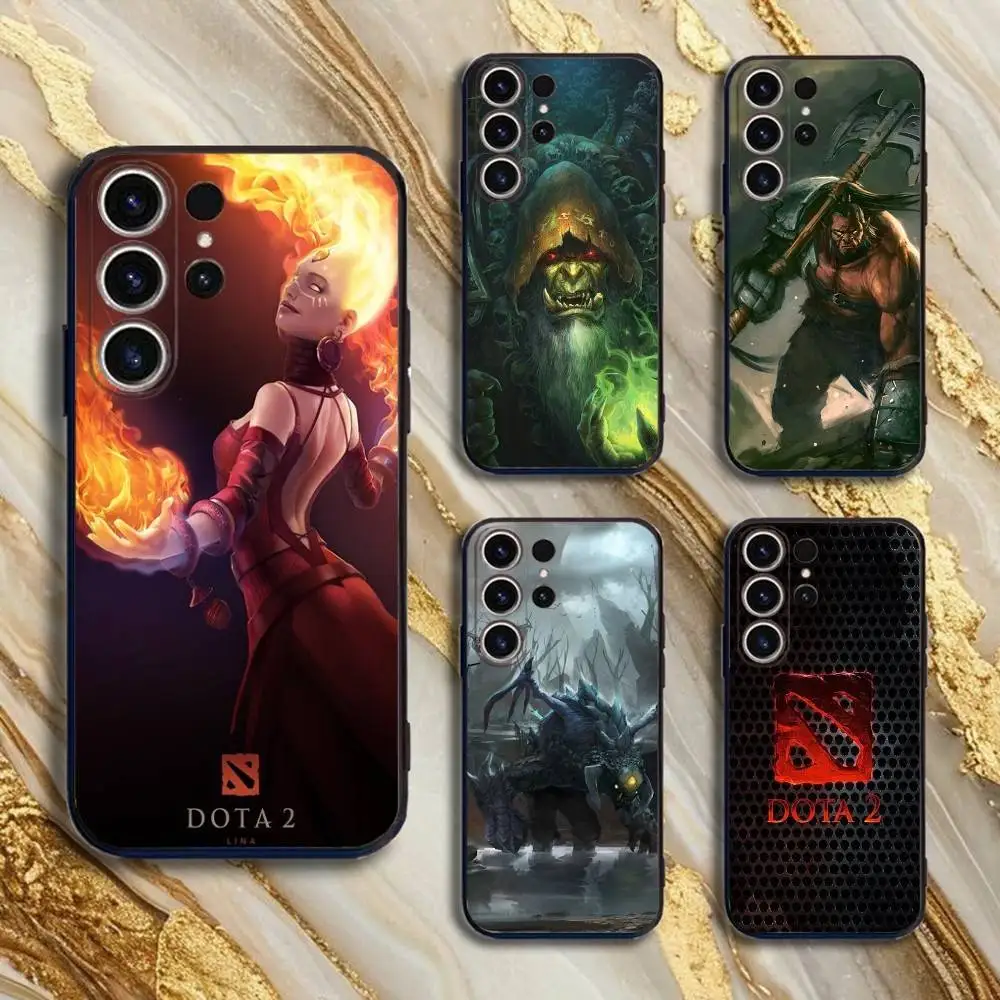 

D-Dota 2 Cool Game Phone Case For SamsungS25,24,21,22,23,30,Ultra,20,Plus,Fe,Lite,Note,10,9,5G Black Cover
