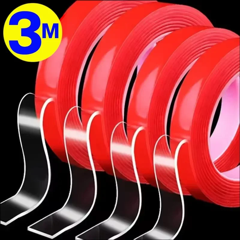 Double Sided Tape Strong Fixation Transparent Tape Waterproof No Traces High Viscosity Self Adhesive Tapes Fixed Stickers