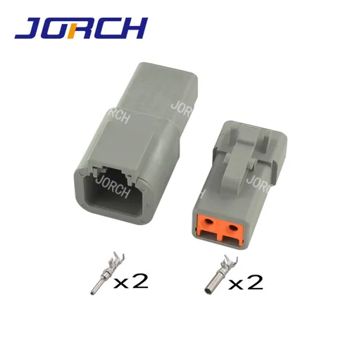 DEUTSCH 2 pines DTP04-2P DTP06-2S conector automotriz serie DTP receptáculo macho hembra de 2 vías 2P