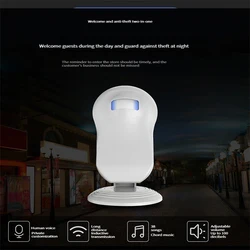 New Smart Welcome Infrared Sensor Greeter Wireless Doorbell Alarm 38 Pieces of Music in One