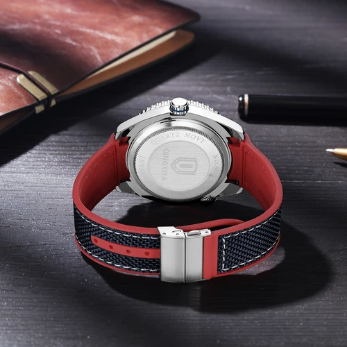 Imagen 2 del producto Reloj de Hombre con correa de silicona a la moda, Reloj militar resistente al agua con calendario, relojes de pulsera de cuarzo, Reloj deportivo para Hombre