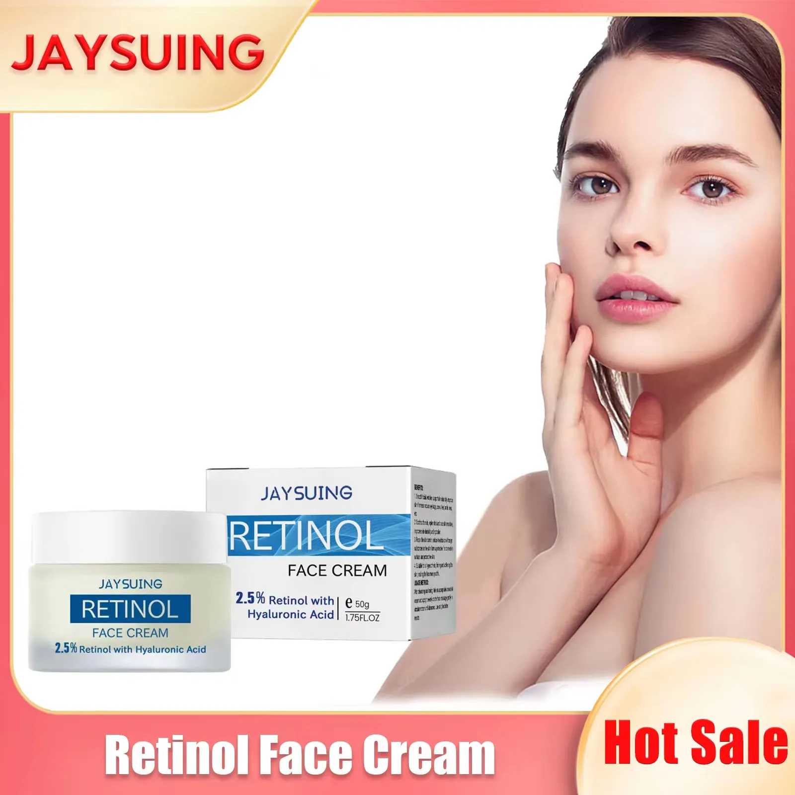 

Retinol Face Cream Anti Aging Firming Hyaluronic Acid Lifting Lighten Wrinkles Dark Spot Whitening Moisturizing Facial Skin Care