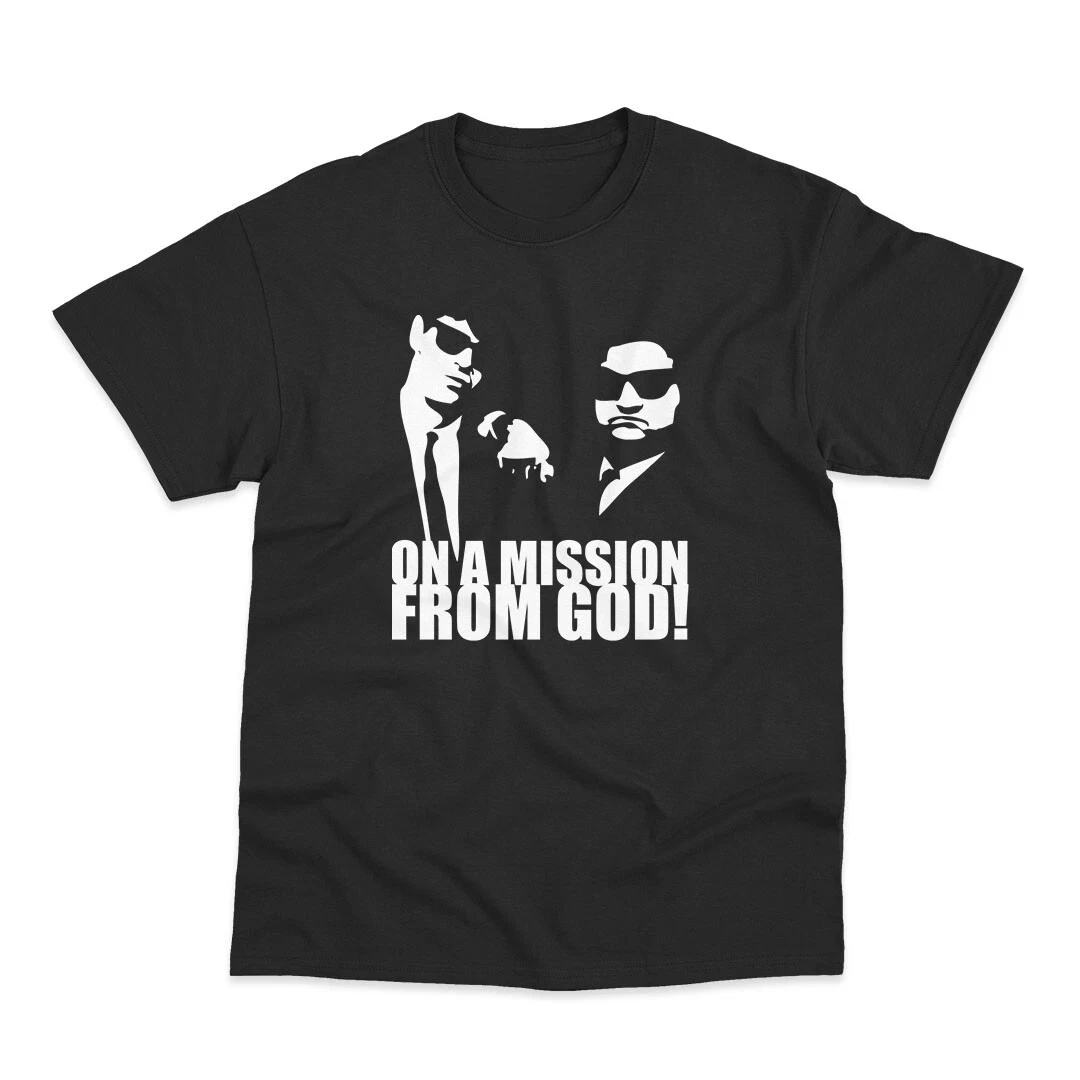 Camiseta The Blues Brothers para hombre, camiseta clásica con estampado de música soul y comedia, estilo retro Mission From God, ropa de calle, camiseta informal de manga corta para verano