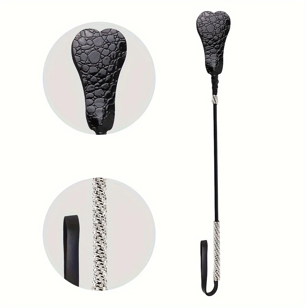 Pagaie de fessée en cuir en forme de cœur avec flogger BDSM pour adultes, longue perche de bondage sexuel, jouets sexuels Flirting Slap pour femmes et couples