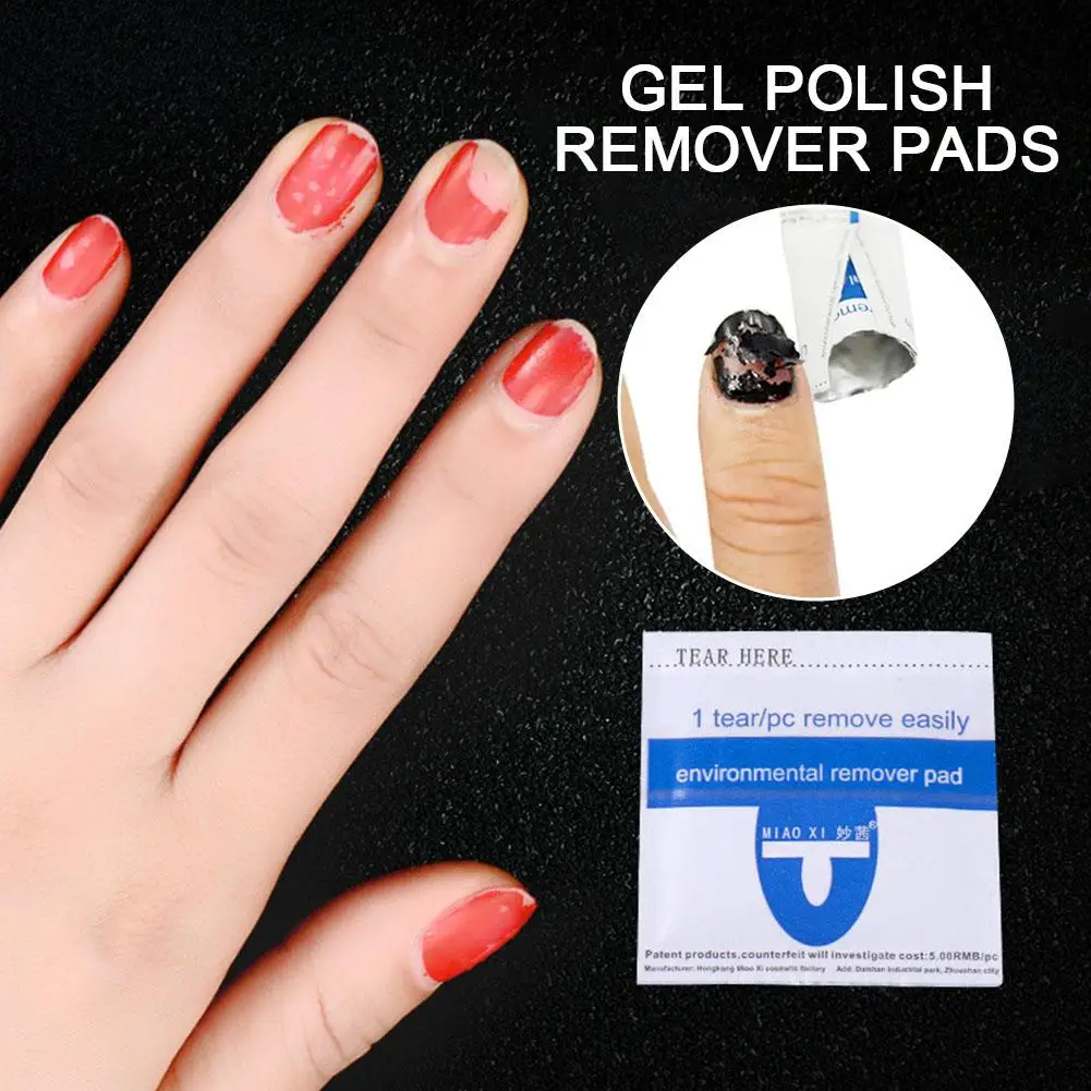 50 SZTUK Nail Art Cleane Zmywacz do lakieru żelowego Bez kłaczkowe chusteczki do manicure Zestaw do demontażu lakieru żelowego UV Too J5F3