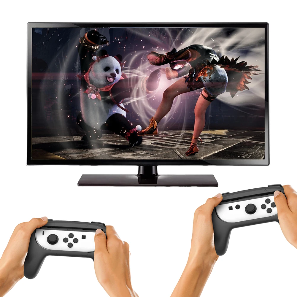 2pcs Hand Grips Fit for Switch 2 For Joycon Left+Right Bracket Holder Game Handle Hand Grip Case for Switch 2 Controller Gamepad