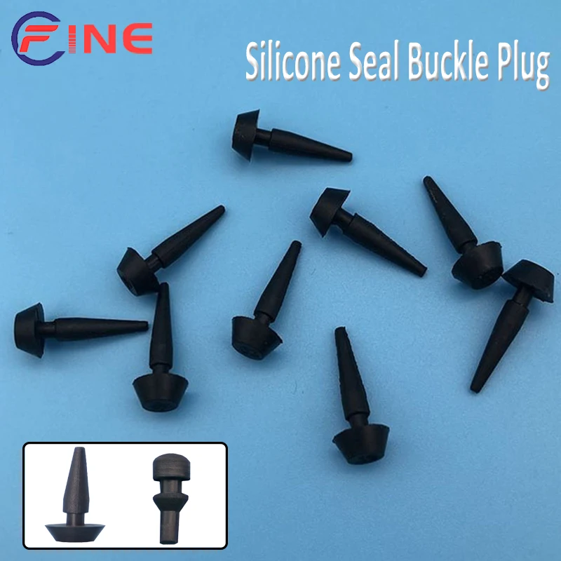 Solid Silicone Rubber Caps T Type Buckle Plug Cover Snap-on Gasket Blanking End Caps Seal Stopper High Temperature Oil Resistant