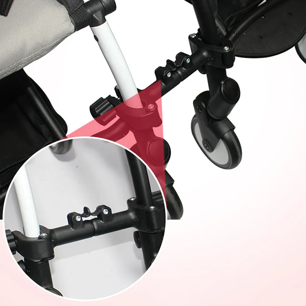 

1Set Universal Stroller Connector Set for Twins Durable Iron Plastic Material Adjustable Design for Outdoor Activities