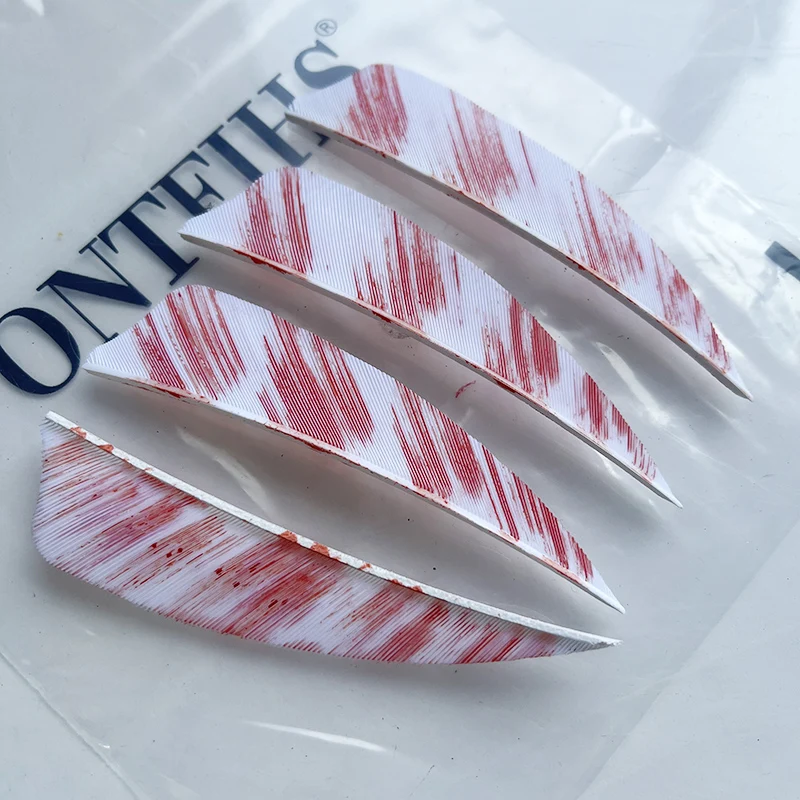 50Pcs Neue 3 Zoll Feder Pfeile Befiederung Schild Cut Natürliche Türkei Plumes Tinte Malerei für Bogenschießen DIY Zubehör