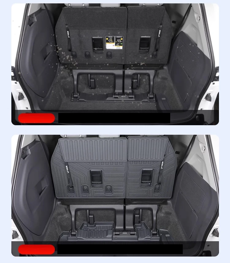 For Toyota  SIENNA Granvia 2021-24 TPE Custom Fit Car Trunk Mat All Season Black Cargo Mat 3D Shaped Laser Measured Trunk Liners