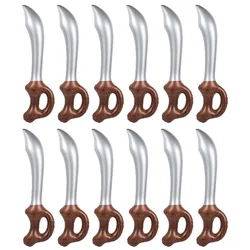 12 Pcs Inflatable Pirate Swords Halloween Toy Sword Party Birthday Inflated Knife for Swimming Pool Cosplay Stage Props