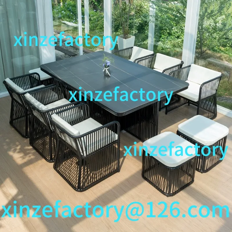 

Customizable Outdoor Patio Terrace Garden Tea Table Furniture Chairs