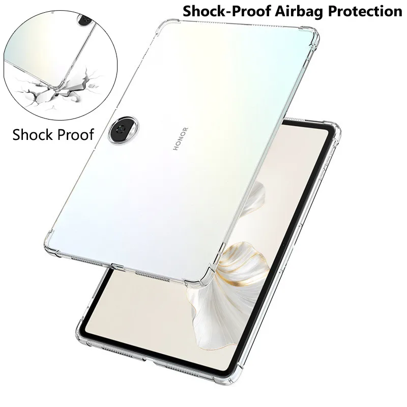 Transparent Airbag Tablet Case for Honor Pad 9 12.1inch X8A 11 8 12 V8 Pro X9 11.5 X8 X8 Lite GT Pro MagicPad 13 Clear TPU Cover