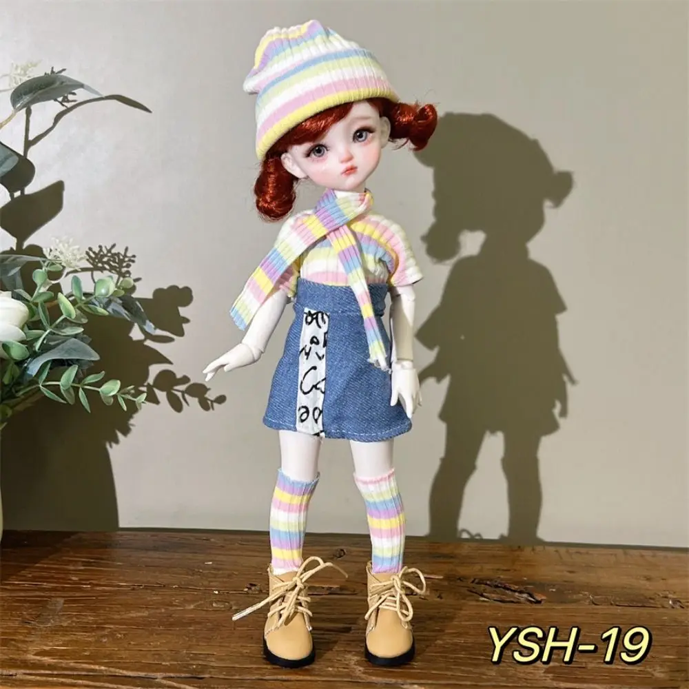 Trendy Fashion 30cm Doll Clothes Pretty Cute 1/6 BJD Doll Outfit Set Casual Doll Dress (No Dolls and Shoes)